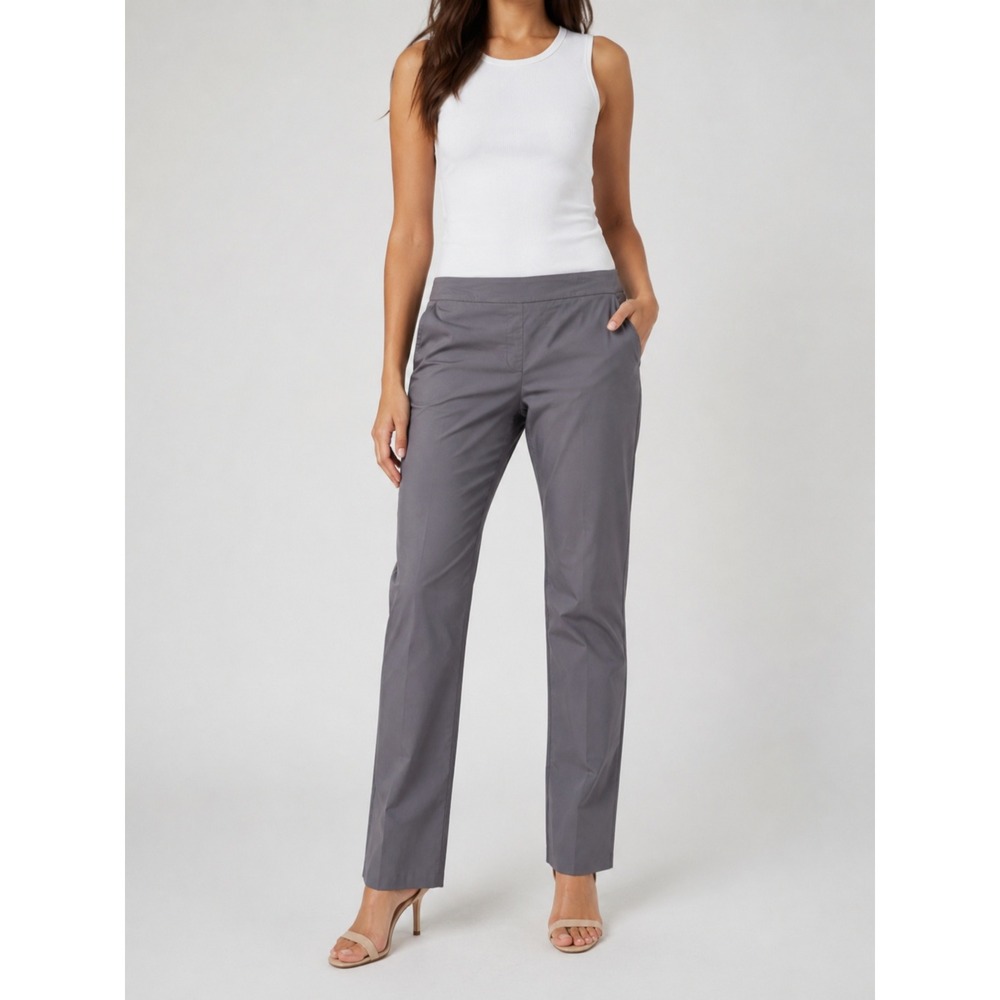 Long Tall Sally Straight Leg Pull On Pants Womens 20‎ Tall Gray Office